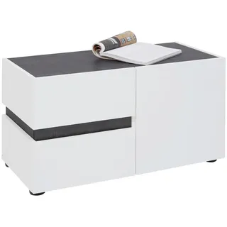 Voleo Garderobenbank , Anthrazit, Weiß , Kunststoff , 2 Schublade(n) Schubladen , 80x42x38 cm , erweiterbar, Typenauswahl , Garderobe, Garderobenbänke, Garderobenbänke