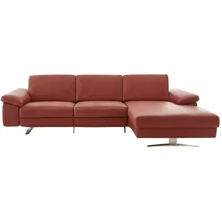 Koinor Ecksofa , Rot , Leder , Echtleder , Anilinleder , Ottomane rechts, L-Form , 287x174 cm , Goldenes M, Dgm , erweiterbar, Typenauswahl, Fußauswahl, Lederauswahl, Stoffauswahl, Hocker erhältlich, Rücken echt, individuell planbar , Wohnzimmer, Sofas & Couches, Sofas, Ledersofas