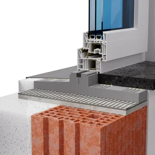 ELHARE Warme Fensterbank - Beidseitig Profil - Dämmung Styrodur XPS -SALAMANDER BLUEVOLUTION 73