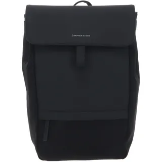 Kapten & Son Rucksack Fyn All Black 13 L | Rucksack Damen & Herren Schwarz | Tagesrucksack mit 14" Laptopfach | Backpack ideal für Uni, City, Arbeit, Reisen
