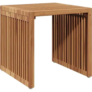 vidaXL Garten Beistelltisch Braun 45 x 42.5 x 45 cm Teak-Massivholz - Braun