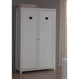 Vipack Kinderkleiderschrank Amori 110 x 190 x 57 cm Holzwerkstoff lackiert weiß