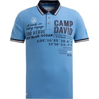 Camp David Poloshirt für Herren - Hellblau
