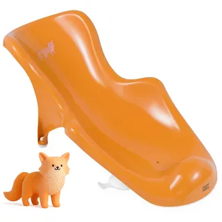 Hylat Baby Badewanneneinsatz Baby - wertvolle Badehilfe für Säuglinge und Babys von Geburt bis ca. 6 Monate, Farbe:orange, Motiv:Fox, Marke:Hylat Baby