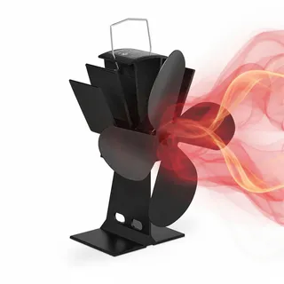 Relaxdays Ofenventilator , Metall , 19x26x12 cm , Elektrogeräte, Heizgeräte, Elektrokamine