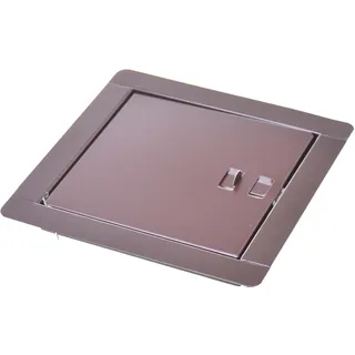 Aqbau® Kamintür Revisionstür Schornsteintür Revisionsklappe Wartungstür Metall Braun 14 x 14 cm - Braun