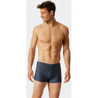 SCHIESSER Badeshorts »Nautical Casual« Innenslip, kleine Tasche mit RV, gestreift, blau