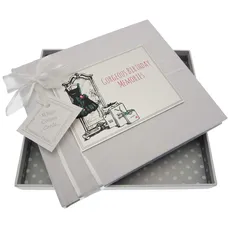 White Cotton Cards EDR3G Gästebuch "Gorgeous Birthday Memories" mit schwarzem Kleid und Taschen