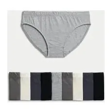 M&S Collection 10er-Pack Slips aus reiner Baumwolle (2-14 J.) - Grey Mix, Grey Mix, 9-10 Jahre