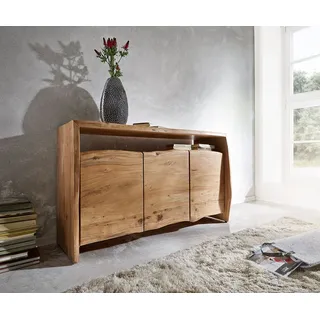 DeLife Sideboard Live-Edge 145 cm Naturbelassen / Hellbraun / Braun
