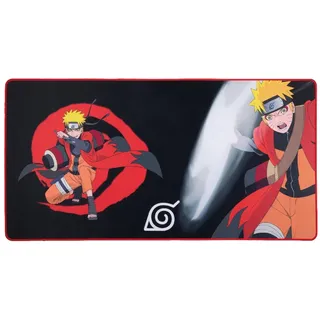 Konix Naruto Shippuden XXL Gaming-Mauspad 90 x 46 cm - Rutschfeste Mikrofaser-Oberfläche - Gummi - Naruto-Motiv Eremitenmodus - Schwarz