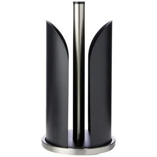 Zeller Küchenrollenhalter, Edelstahl/Metall, matt, schwarz,