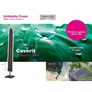 Garden Impressions Coverit Sonnenschirmhülle - 240x30/40 - Grau