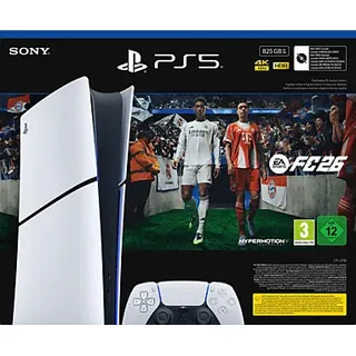 Sony PlayStation 5 Slim Digital Edition 825 GB Weiß + EA SPORTS FC26 + 1x DualSense Wireless-Controller