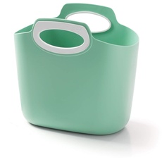 G.F. for 2 Everyday Einkaufstasche aus Kunststoff, Behälter mit Henkeln, farbig, Mint Green, Groß