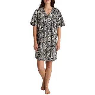 CALIDA Favourites Kurzarm-Nachthemd Damen, aus Baumwolle, weich, pflegeleicht, lockere, luftige Passform, Länge 95cm