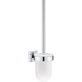 Grohe Start Cube Toilettenbürstengarnitur (Wandmontage, verdeckte Befestigung, Material: Glas/Metall), Chrom