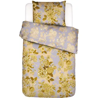 Essenza Wendebettwäsche »Flore, Baumwoll-Satin« 2 Stk. tlg., goldfarben