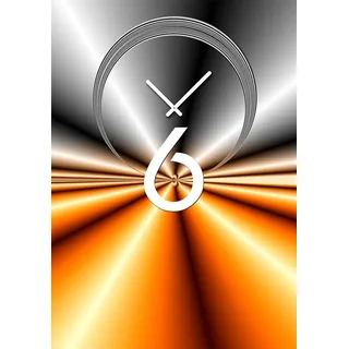 4371 Dixtime Designer Wanduhr, Wanduhren, Moderne Wohnraumuhr 50cm x 70cm