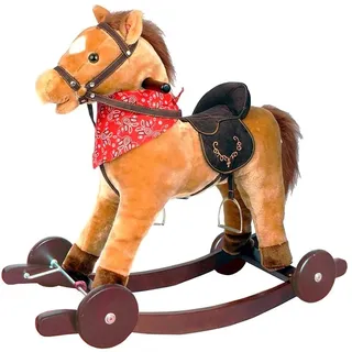 Tachan Schaukelpferd und Lauflernhilfe aus Holz mit Rädern -7272021W