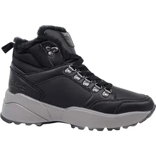 Lee Cooper Schuhe mit Fellfutter, verstecktem Keil, 4 cm Sohlenstärke und 16 cm Höhe - Schwarz