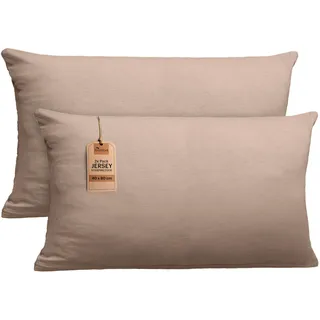 NatureMark Kissenbezug Jersey 40 x 80 cm Beige