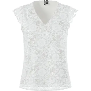 Pieces Pcolline Sl Lace V-Neck Top Noos