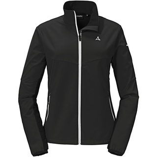 Schöffel Softshell Jacket Rinnen L, wind- und wasserabweisende Winter Wanderjacke mit Body Mapping Technologie, atmungsaktive Outdoorjacke für Wintersport, black, 38