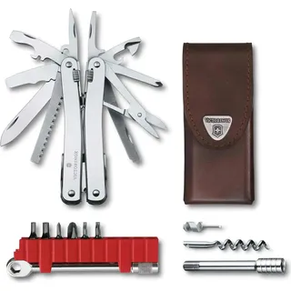 Victorinox Swiss Tool Spirit X Plus Ratchet, silber (36 Funktionen, Feststellklinge, Kombi-Spitzzange, Schraubendreher)
