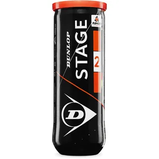 Dunlop Stage 2 Orange - für Kinder - Einsteiger im Mittelfeld (1x3er Dose)