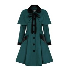 Hell Bunny  Anouk Coat  Girl-Mantel  grün/schwarz