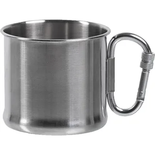 Mil-Tec Karabiner, Becher - Silber - 500 ml