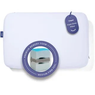 Casper Sleep Snow Schaumstoff-Kissen 90 x 50 cm Weiß