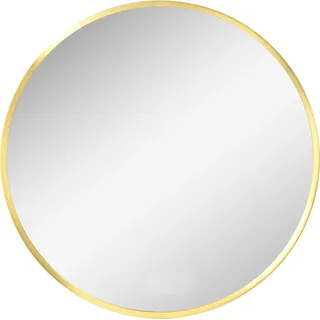 Badspiegel Mit Led Runder Wandspiegel Ø50 Cm, Memoryfunktion, Ip44, Für Wohnzimmer & Schlafzimmer, Gold, Aluminium - Gold, Silber