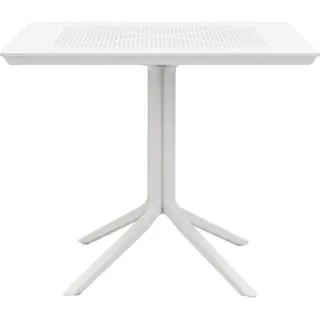 CLP Gartentisch eckig 80/80/74 cm Kunststoff Weiß , Rechteckig , 80x74x80 cm , Gartenmöbel, Gartentische