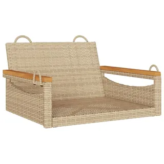 vidaXL Hängesessel Beige 63x62x40 cm Poly Rattan - Beige