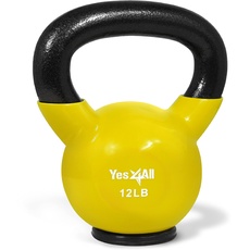 Yes4All Unisex-Erwachsene NVF1 Kugelhantel, C. Gelb-5.4kg, 12Lb