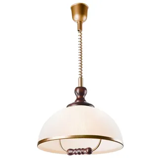 None Pendelleuchte Ramona, Haselnuss, Glas, Kunststoff, Holz, Kiefer, 30x64x64 cm, Europäischer Sicherheitsstandard, Made in Europe, Lampen , Leuchten, Innenbeleuchtung, Hängelampen, Pendelleuchten