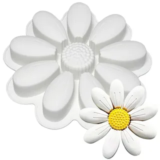 MEZHEN Silikonformen Sonnenblume Backform Blumen Kuchenform Silikon Form 3D Kuchenbackform Mousse Gänseblümchen Motivbackformen Gelee Dessert Seifenform Geburtstag