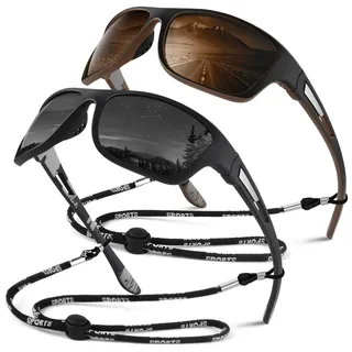 Sunier Polarisiert Sonnenbrille Herren Damen,Sport Brille UV400 Schutz | Anti Glare, Ultraleicht Langlebig Rahmen, Verspiegelt Linse, Fahrradbrille, Angeln, Fahren, Laufbrille, Radfahrbrille
