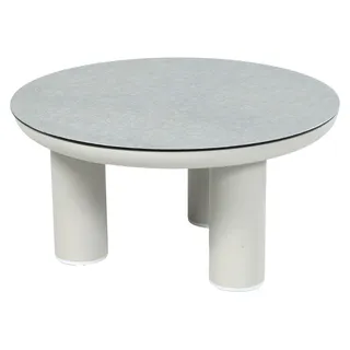 Lounge-Tisch Porto | ø 60 cm | Natur | Aluminium & Ceramic Brono