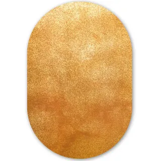 MuchoWow Wandbild Eisen - Rost - Gold - Metall - Luxus 60x90 cm , Goldfarben , Kunststoff , Oval , 60x90 cm , einfache und schnelle Anbringung , Bilder & Rahmen, Bilderrahmen, Bilderrahmen & Fotorahmen
