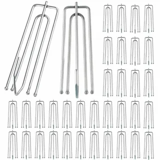 90 STK Faltenhaken für Gardinenhaken, Edelstahl Gardinenhaken für Schienen, Pleater Curtain Hooks mit 4 Zinken, Vorhang Haken, Metall Duschvorhanghaken für Fenstervorhänge Duschvorhänge Türvorhänge