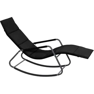 Siena Garden Aliano Schaukelliege 143 x 57 x 84 cm Schwarz