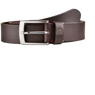 Ledergürtel LERROS "Gürtel 'BUD'", Herren, Gr. 120, braun (schwarz braun), Leder, Gürtel Ledergürtel