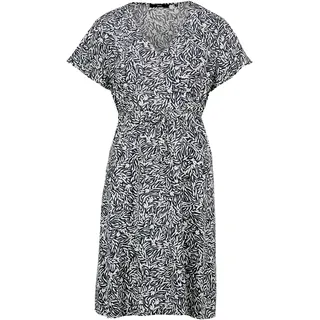 Minikleid ZERO "Minikleid mit Print.", Damen, Gr. 36, EURO, blau (dunkelblau, cream), Obermaterial: 100% Viskose CV., Kleider Minikleid