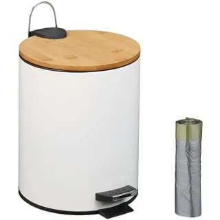 Relaxdays Kosmetikeimer 5 l Weiß