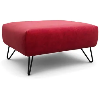 Sensoo Hocker , Rot , Textil , 90x70x46 cm , Stoffauswahl , Wohnzimmer, Sessel, Hocker & Hockerbänke, Sitzhocker
