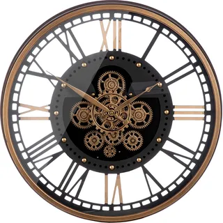 Casablanca by Gilde Wanduhr rund, kupferfarben, schwarz H.60 cm - Kupfer, Schwarz