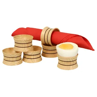 Tischdekoration 6 Serviettenringe  Eierbecher gebrannt BxHxT 4,5x2,5x4,5cm NEU